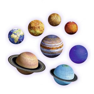 Puzle de los planetas del sistema solar en 3D